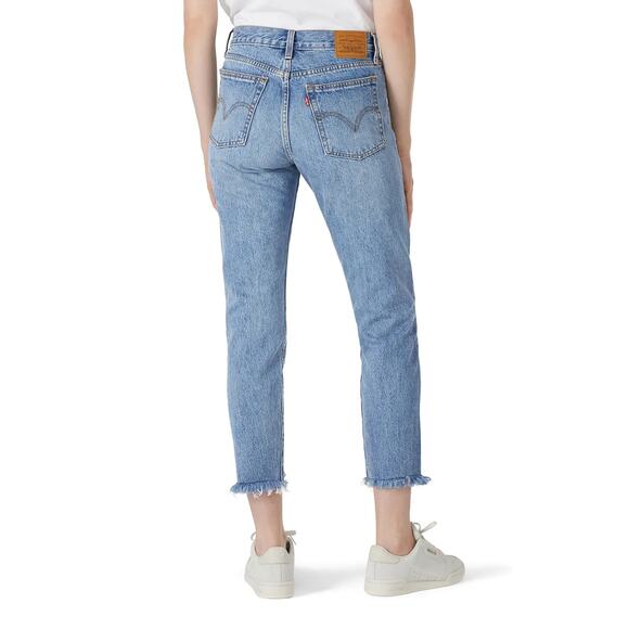 Levi’s Icon Fit High Rise Straight Ankle Denim Blue Jeans Size 30 - Picture 3 of 16